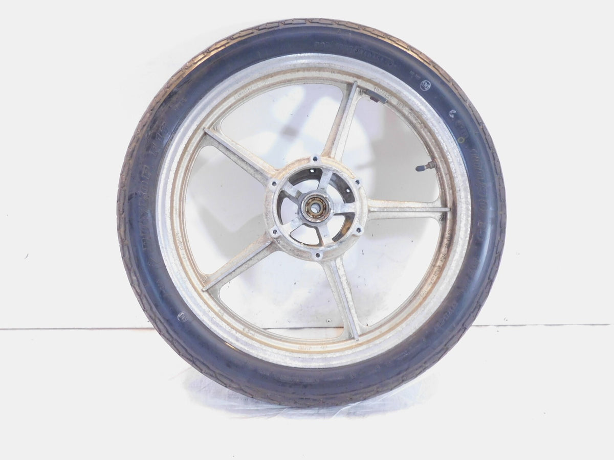 1990-1997 90-97 Yamaha Virago 750 XV750 Silver Cast Front Wheel Rim & Tire - C3 Cycle