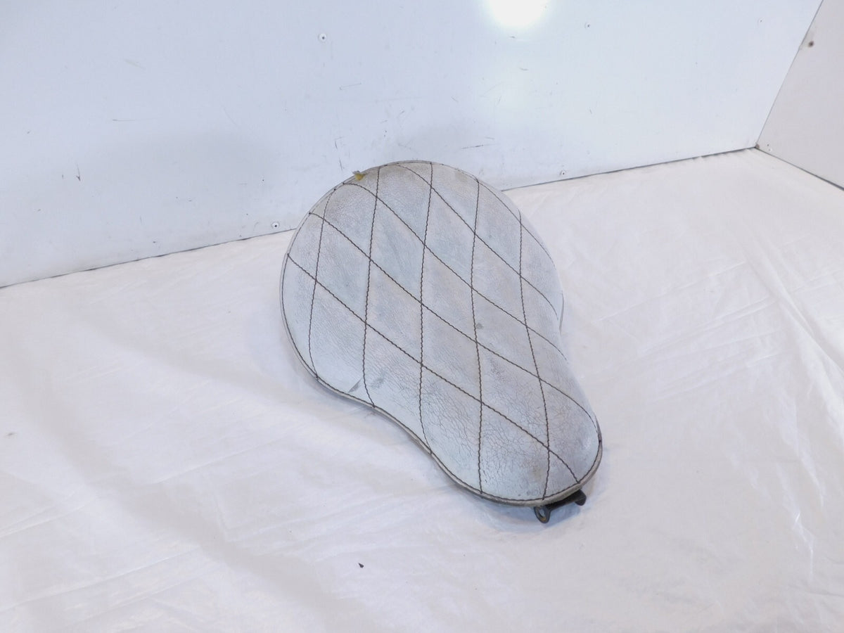 1983-2003 Harley Davidson Sportster 883 & 1200 Custom White Spring Solo Seat - C3 Cycle