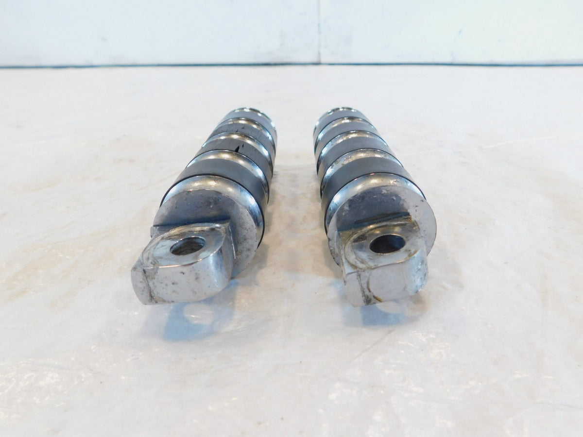 Pair Harley Touring FXR Dyna Sportster & Softail Black ISO Peg Footpeg Footrests - C3 Cycle