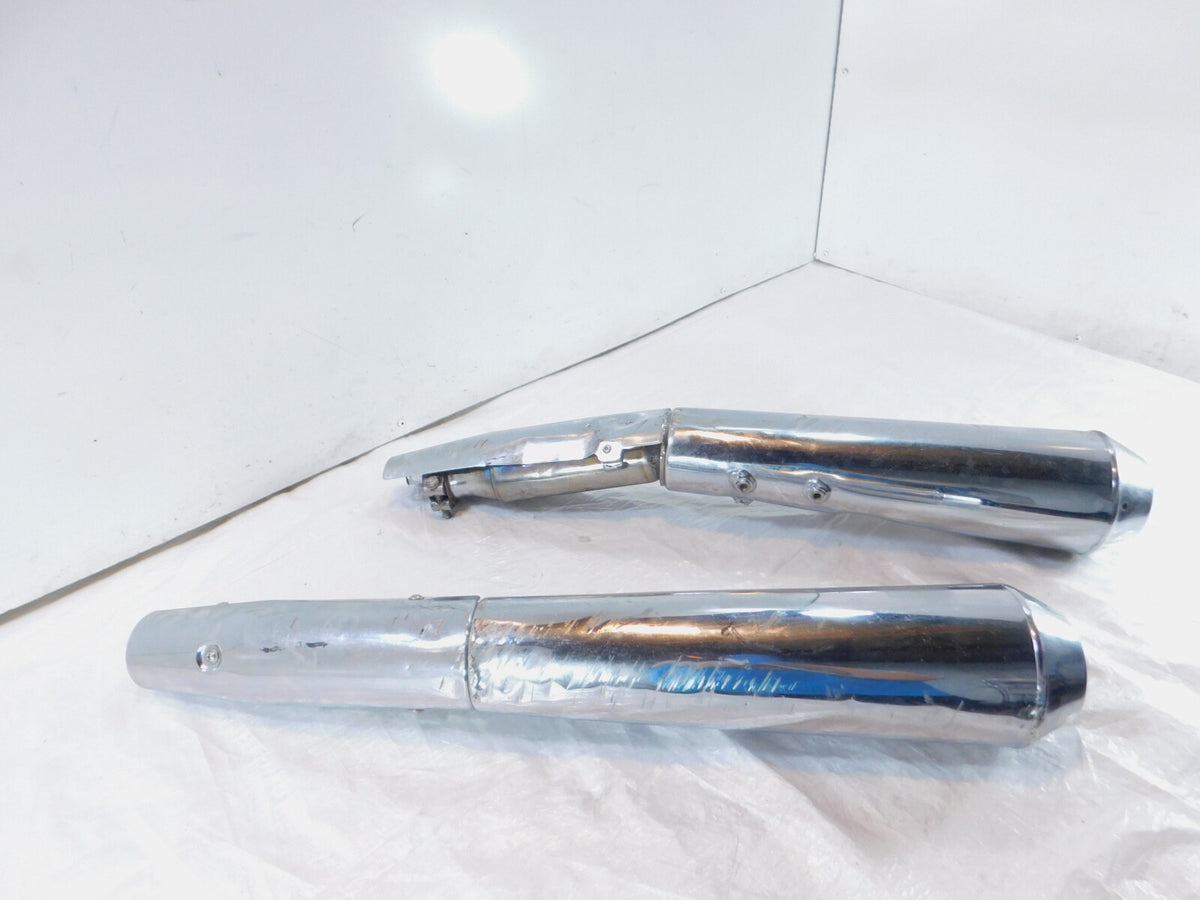 Moto Guzzi V7 III Anniversario Special 750 Rear Exhaust System Pipe Mufflers - C3 Cycle