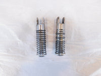 Harley Touring FXR Dyna Sportster & Softail Chrome & Rubber Footpegs Footrests - C3 Cycle