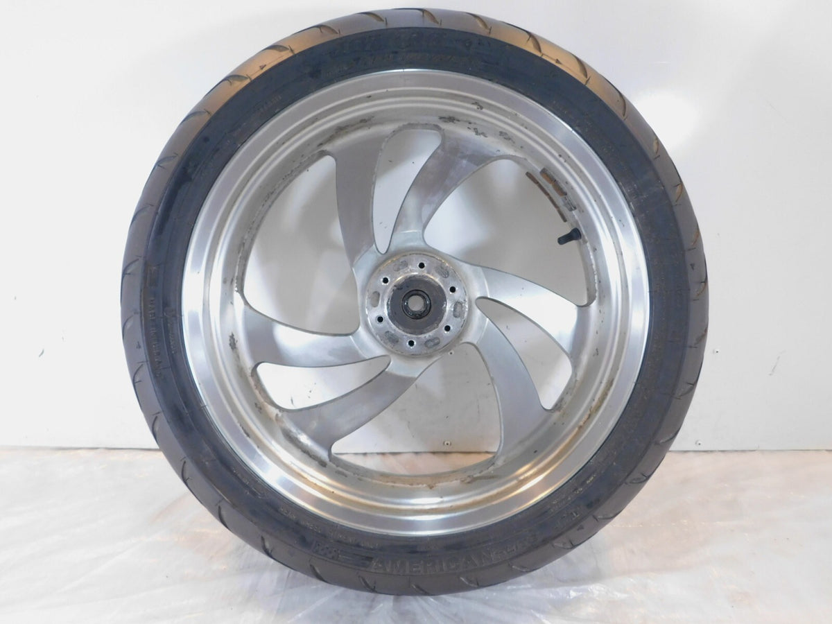 2006 2007 2008 Victory Kingpin & Vegas Silver Cast Rear Wheel Rim w/ Tire 18"x5" - C3 Cycle