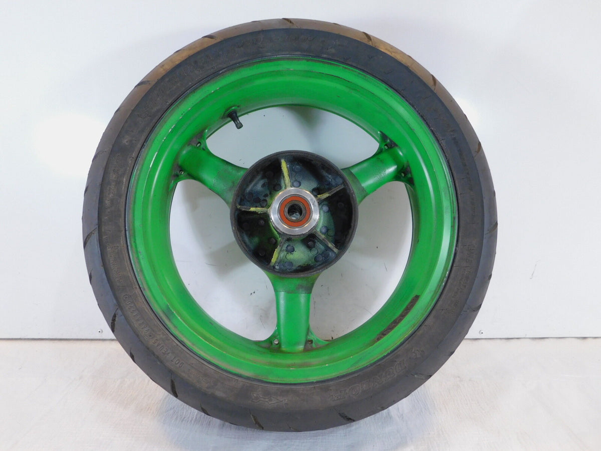 2000-2005 Kawasaki ZR-750 ZR750 ZR-7S ZR-7 ZR7 Green Rear Wheel Rim & Tire - C3 Cycle