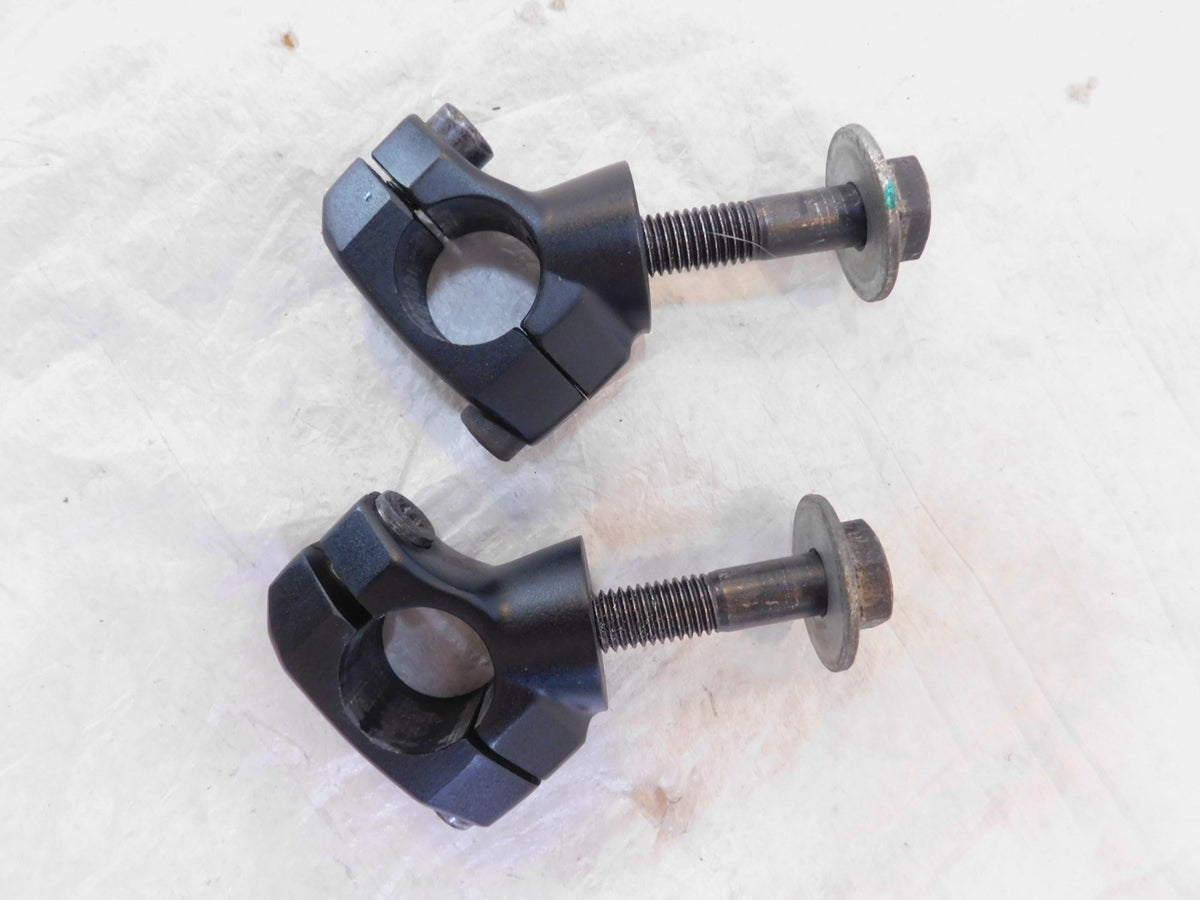 2010-2017 Victory Cross Country Black Handlebar Handle Bar Riser Mount Clamps - C3 Cycle