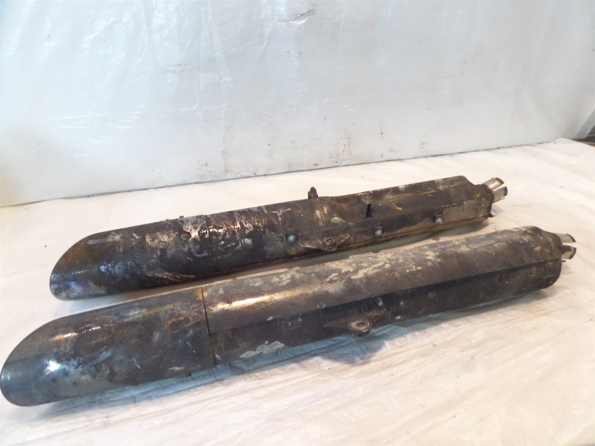 Honda GL1800 Goldwing 1800 OEM Exhaust Pipe Silencer Mufflers Cans w/ Tailpieces - C3 Cycle