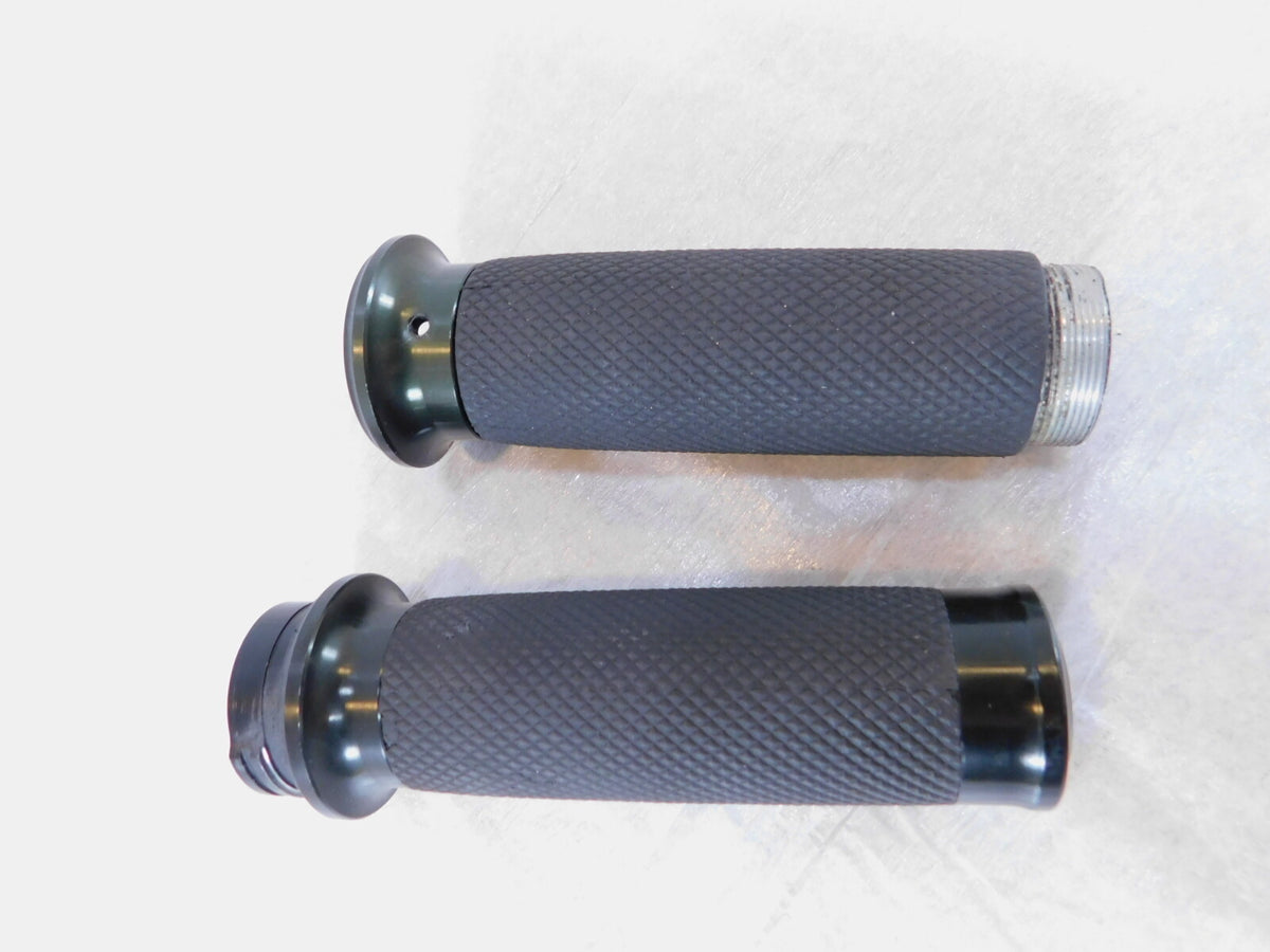 Harley Davidson Dyna Sportster Softail Black Left & Right Handlebar Hand Grips - C3 Cycle