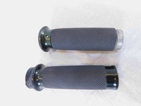Harley Davidson Dyna Sportster Softail Black Left & Right Handlebar Hand Grips - C3 Cycle
