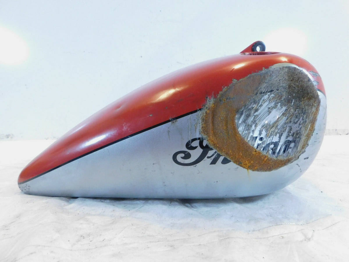 2003 Indian Gilroy Spirit Red Rock & Silver Right Fuel Gas Petrol Tank Reservoir - C3 Cycle