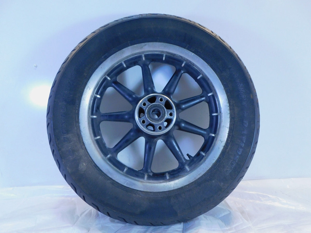 Harley Touring Road Street & Electra Glide Black Mag Cast Rear Wheel Rim & Tire - C3 Cycle