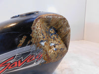 1996-2004 Suzuki Savage LS650 Black Gas Petrol Fuel Tank Reservoir Cell - Dented - C3 Cycle