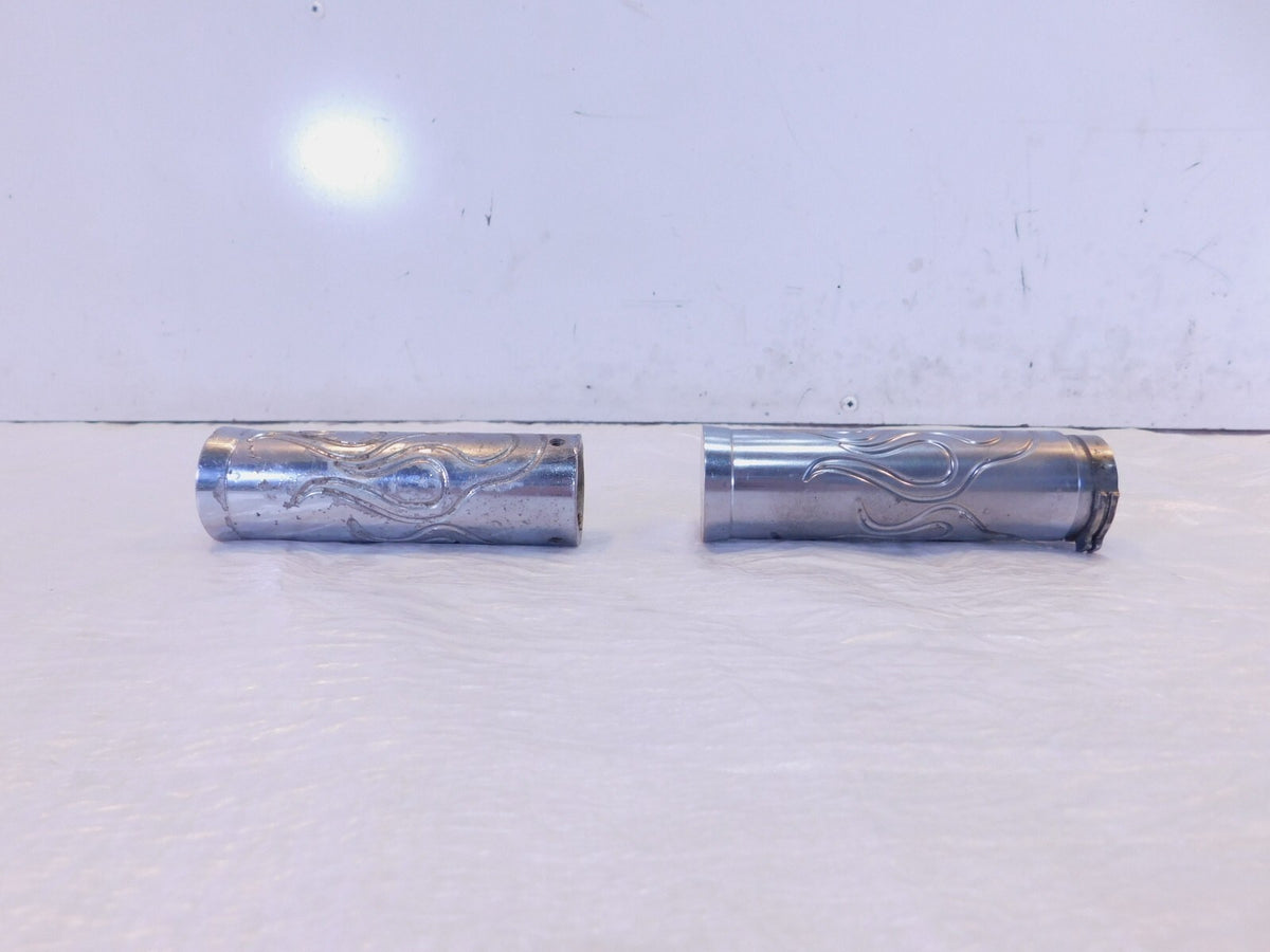 Harley Davidson Dyna Sportster & Softail Chrome Left Right Handlebar Hand Grips - C3 Cycle