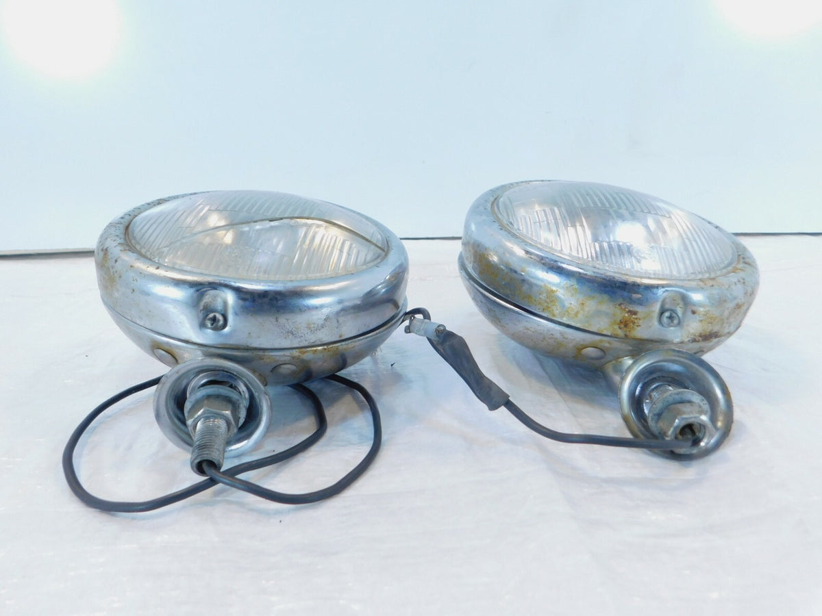 2000 00 Kawasaki Vulcan VN1500 nomad Fi Front Auxiliary Fog Passing Light Lamps - C3 Cycle