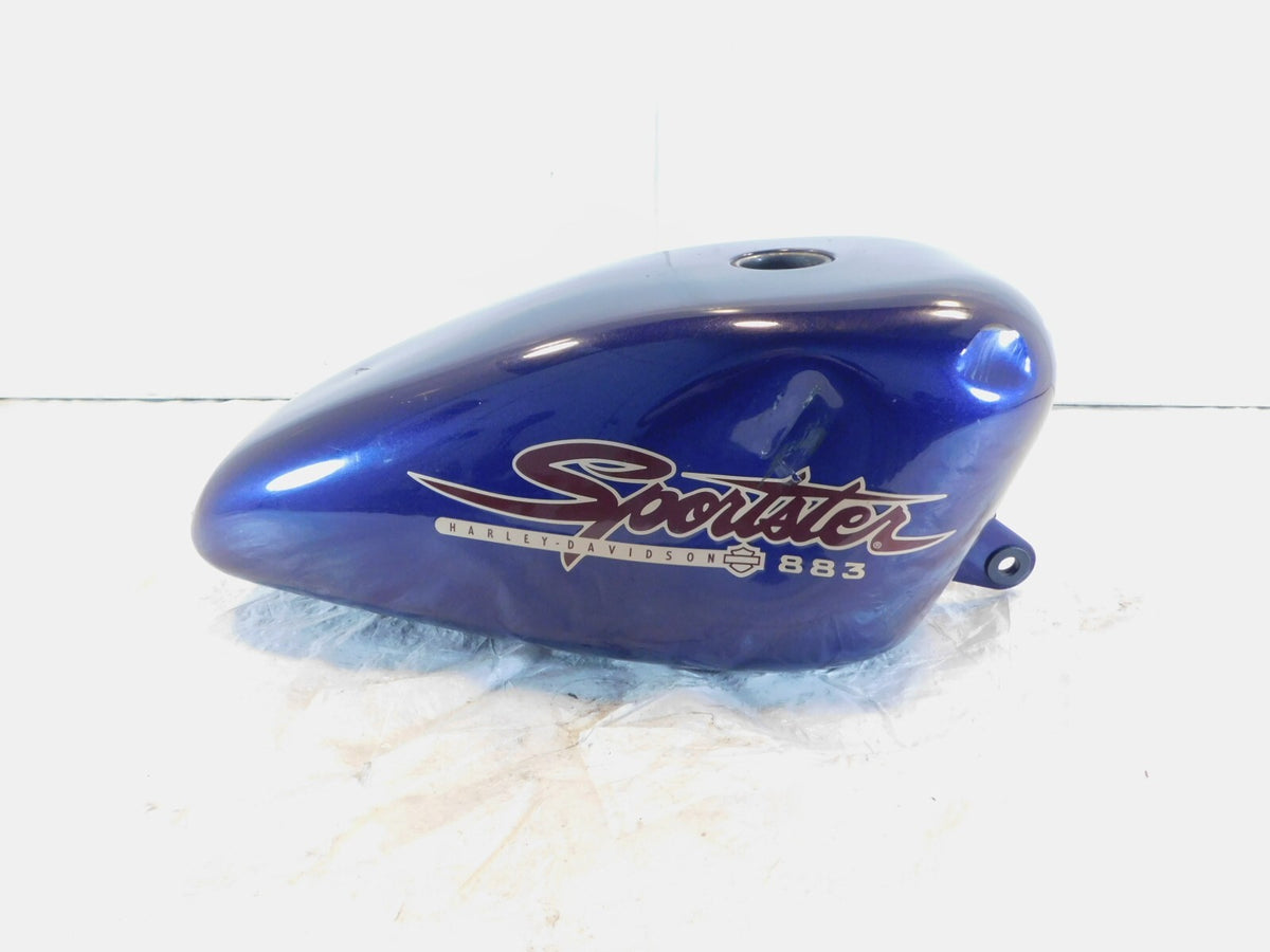 1998-2003 Harley Davidson Sportster 1200 & 883 Blue Fuel Gas Petrol Tank -DENTED - C3 Cycle