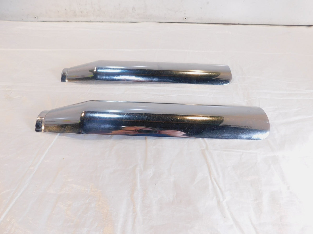 Harley Davidson Sportster 883 & 1200 Super Low Chrome Muffler Heat Shield Covers - C3 Cycle