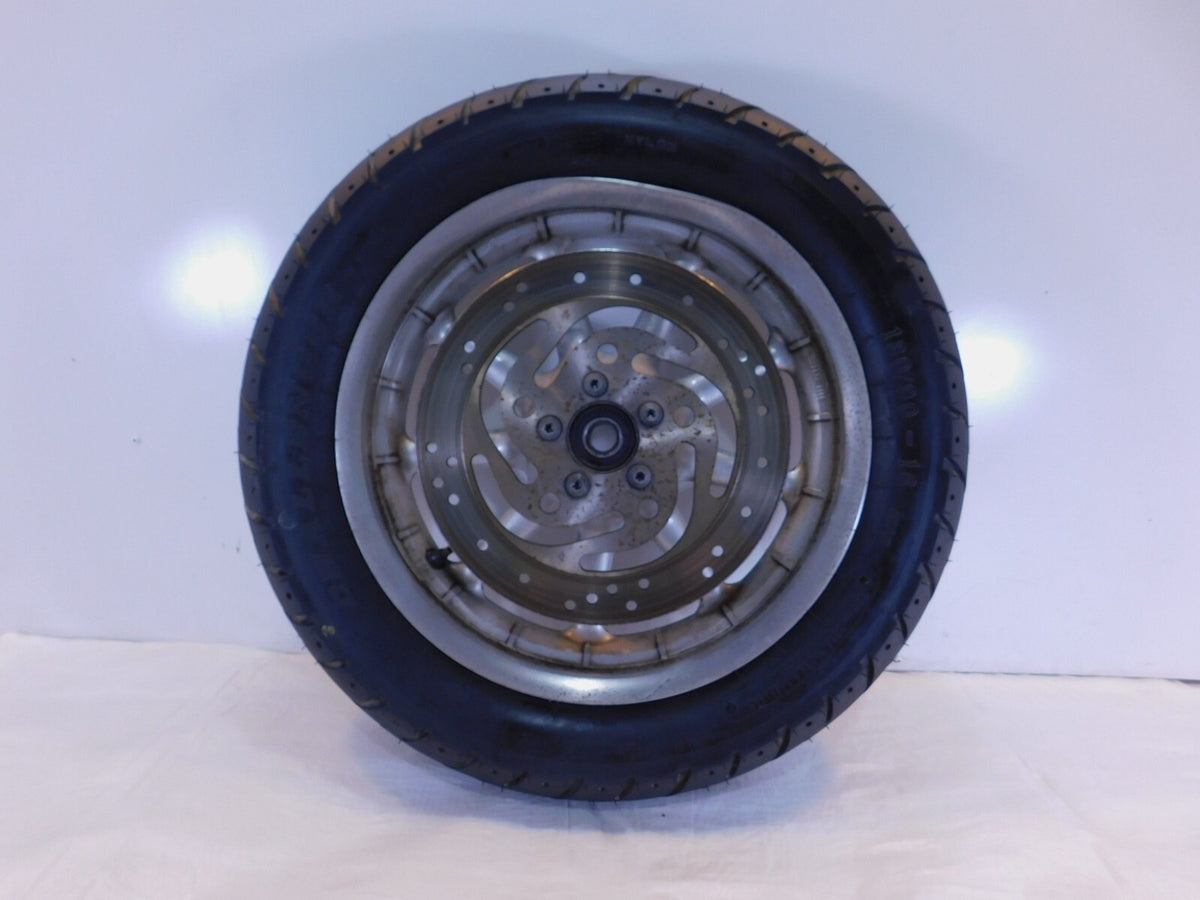 Harley Davidson Road Street Electra Glide 9 Spoke Silver Rear Wheel Rim - BENT - C3 Cycle
