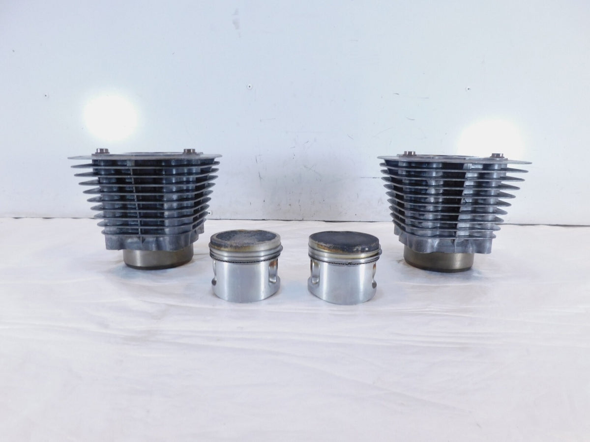 Pair Harley Davidson Sportster 883 Silver Engine Cylinder Barrel Jugs w/ Pistons - C3 Cycle