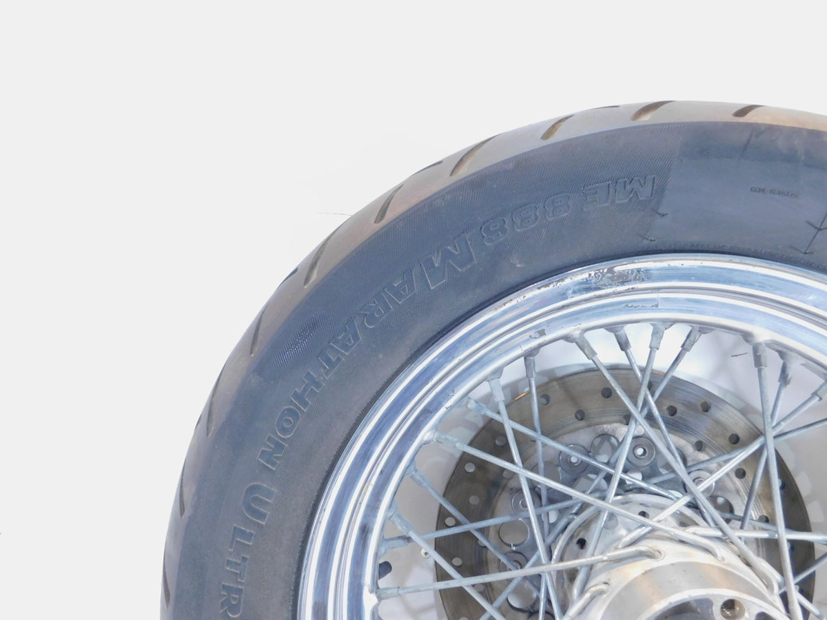 Harley Davidson Dyna Softail & Sportster 883 & 1200 Spoked Rear Wheel Rim & Tire - C3 Cycle