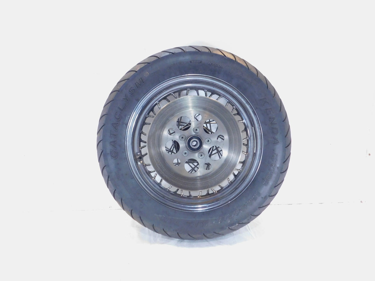 Harley Davidson Dyna Softail & Sportster 883 & 1200 Spoked Rear Wheel Rim & Tire - C3 Cycle