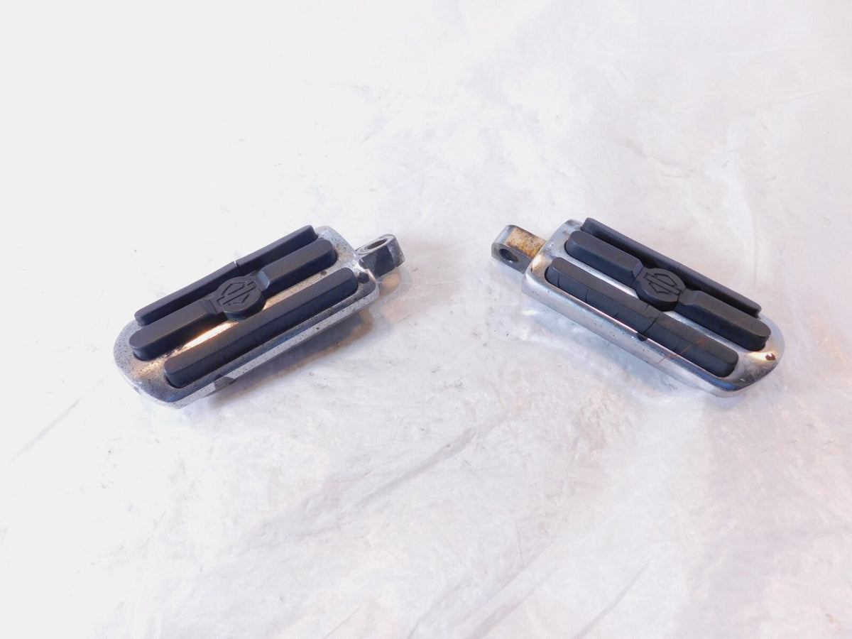 Harley Touring FXR Dyna Sportster & Softail Chrome & Rubber Footpegs Footrests