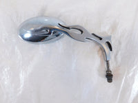 Harley Dyna Sportster Softail FXR Sportster Flames Hand Right Rear View Mirror - C3 Cycle