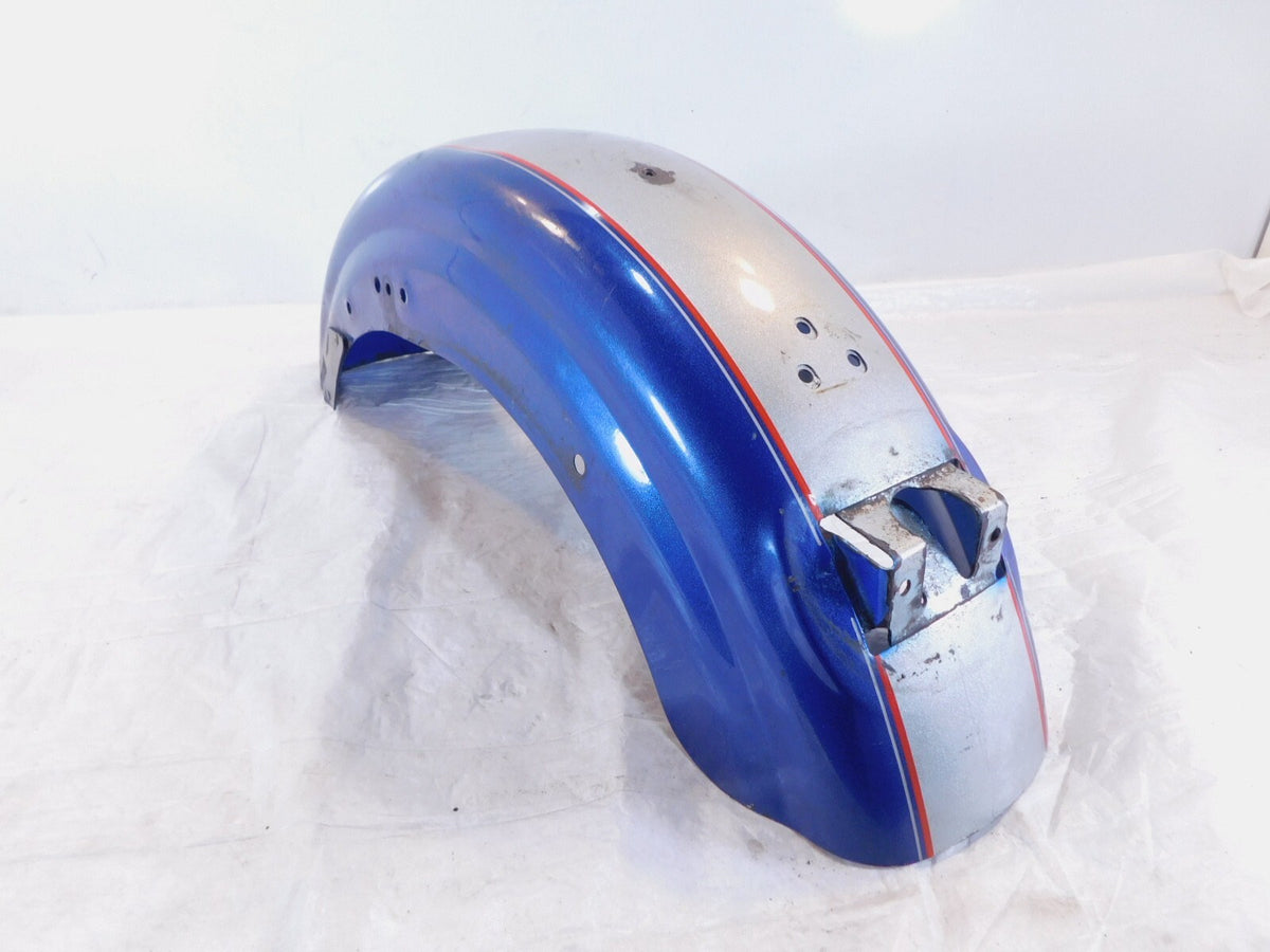 1981-1993 Harley Davidson Sportster 883 1100 1200 Silver Blue Rear Cover Fender - C3 Cycle