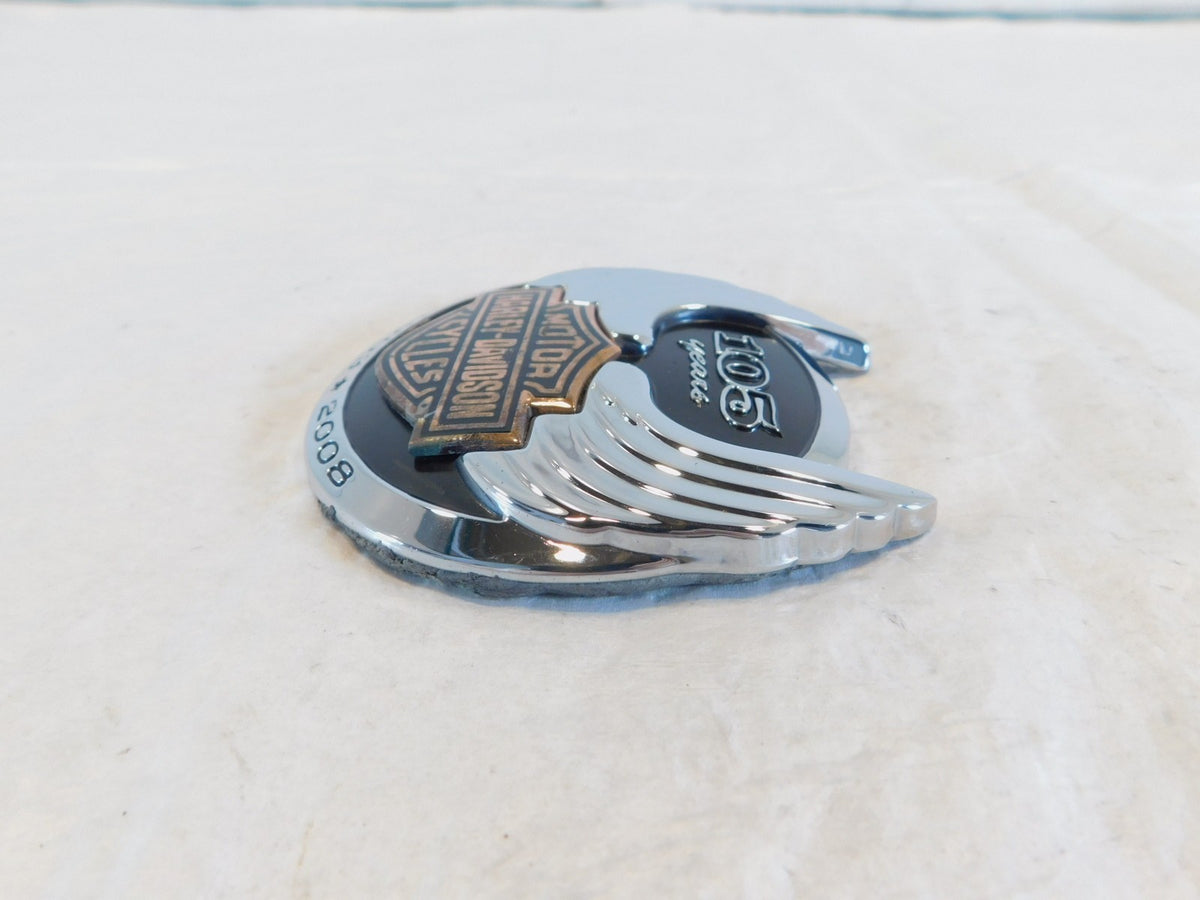 2008 Harley Davidson 105th Anniversary Road Glide Fuel Gas Petrol Tank Medallion - C3 Cycle