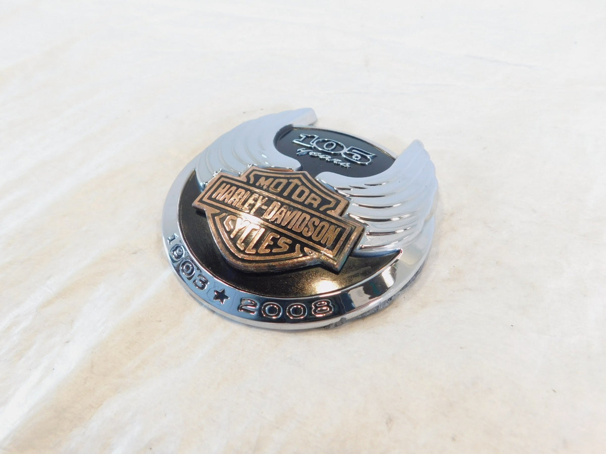 2008 Harley Davidson 105th Anniversary Road Glide Fuel Gas Petrol Tank Medallion - C3 Cycle