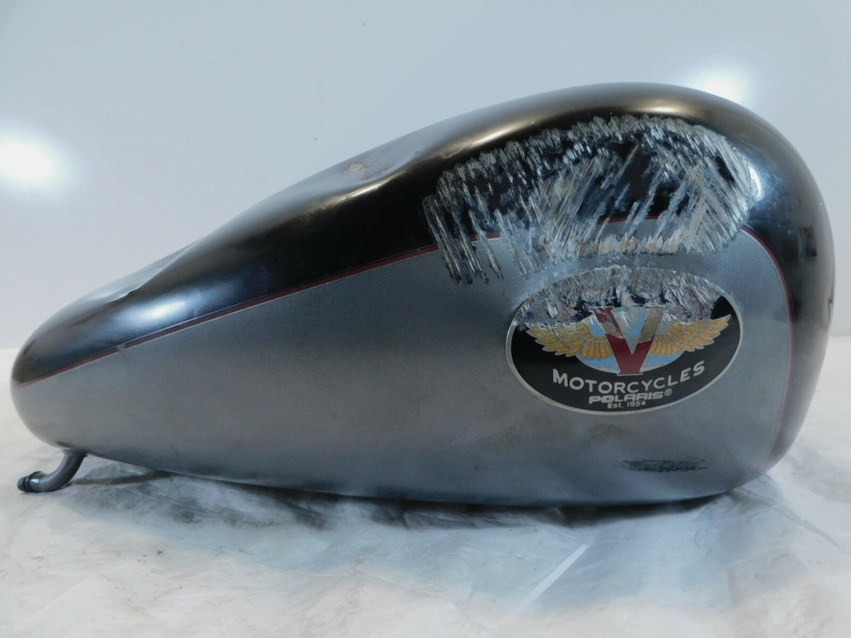 2000 Victory Standard & Sport V92 Cruiser Silver & Black Fuel Gas Tank - Dented - C3 Cycle