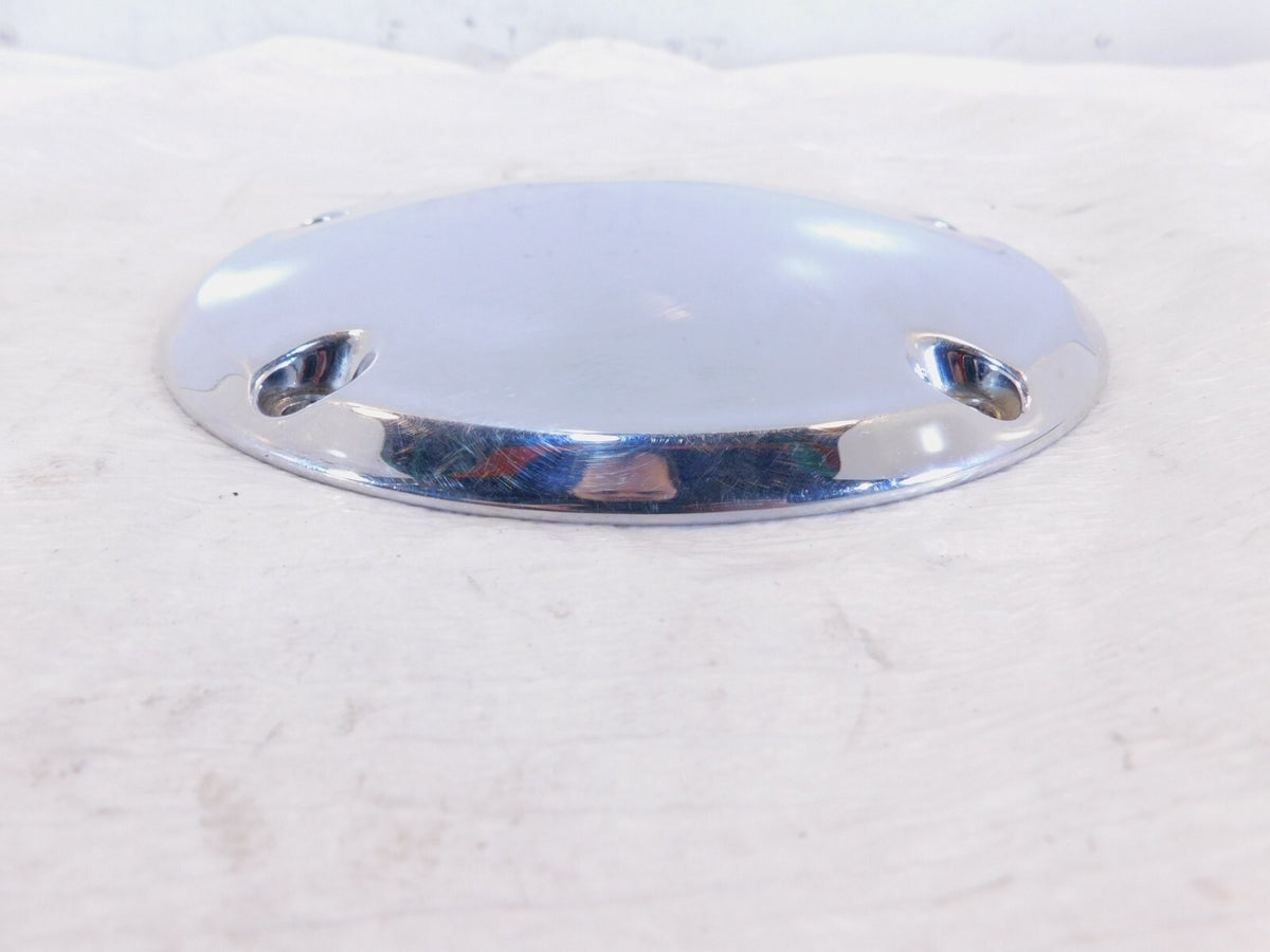 Harley Davidson Twin Cam Dyna & Softail Left Engine Chrome Derby Clutch Cover - C3 Cycle