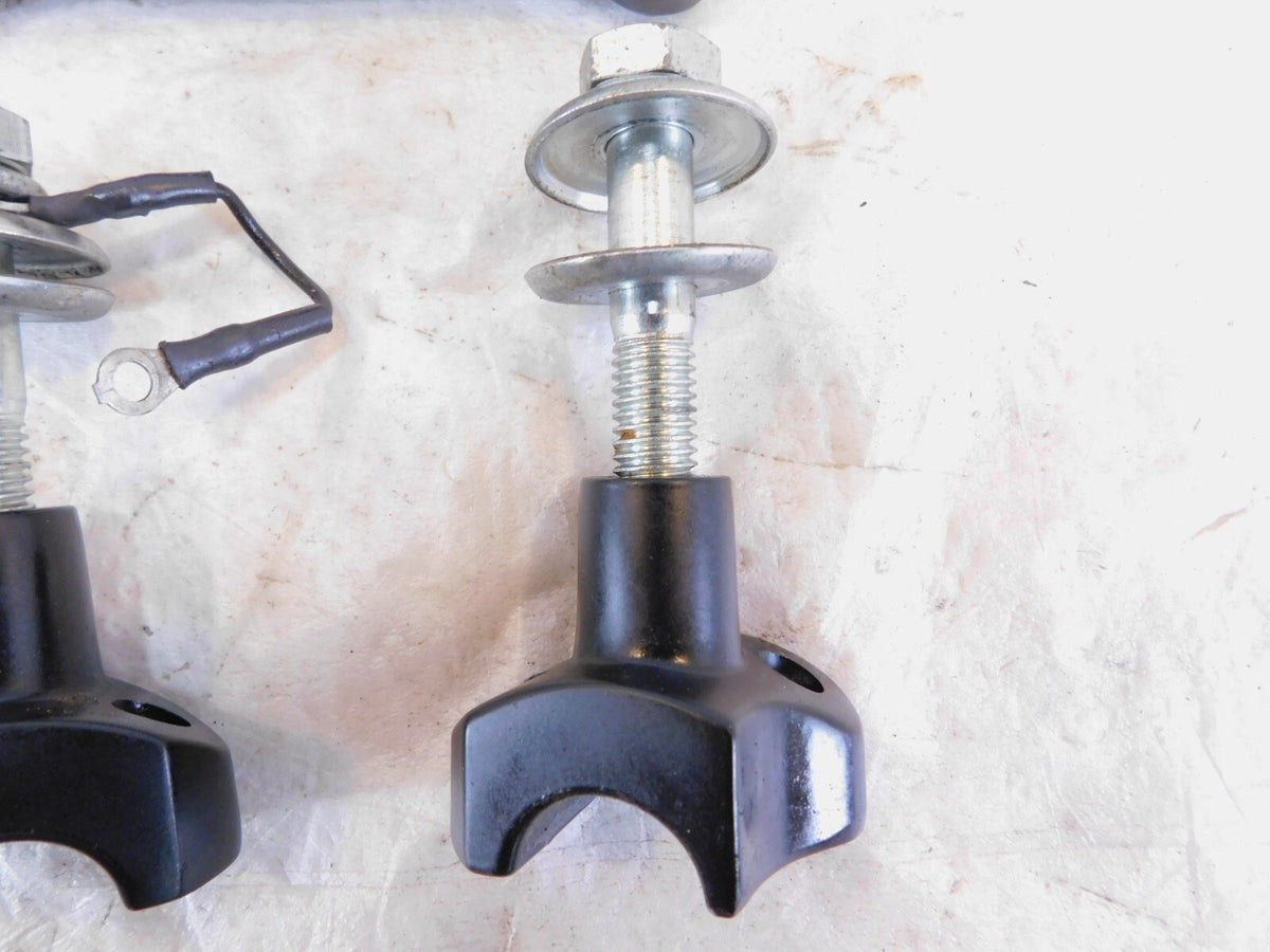 Harley Davidson Sportster 883 & 1200 & Dyna Black Handlebar Bar Riser Clamps - C3 Cycle
