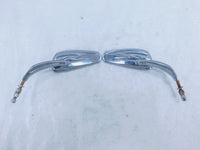 Pair Harley Dyna Sportster Softail FXR Sportster Front Chrome Rear View Mirrors - C3 Cycle