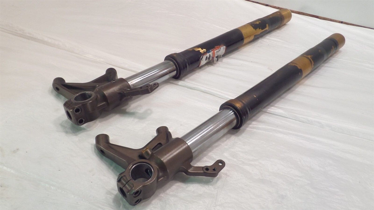 2003 03 Kawasaki Ninja ZX6R ZX6RR ZX636 Front Wheel Fork Leg Tubes - Bent - C3 Cycle