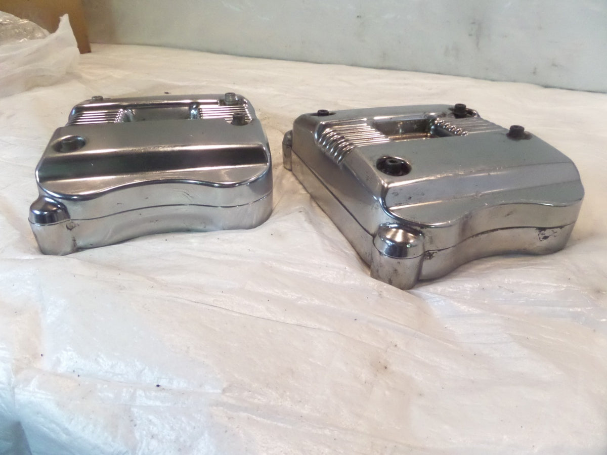 Harley Davidson Sportster 883 & 1200 Chrome Cylinder Head Cover Rocker Boxes - C3 Cycle
