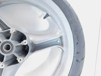 2002 MZ Skorpion Tour MZ660 660cc Cast Silver Front Wheel Rim 17"x3" -Bent