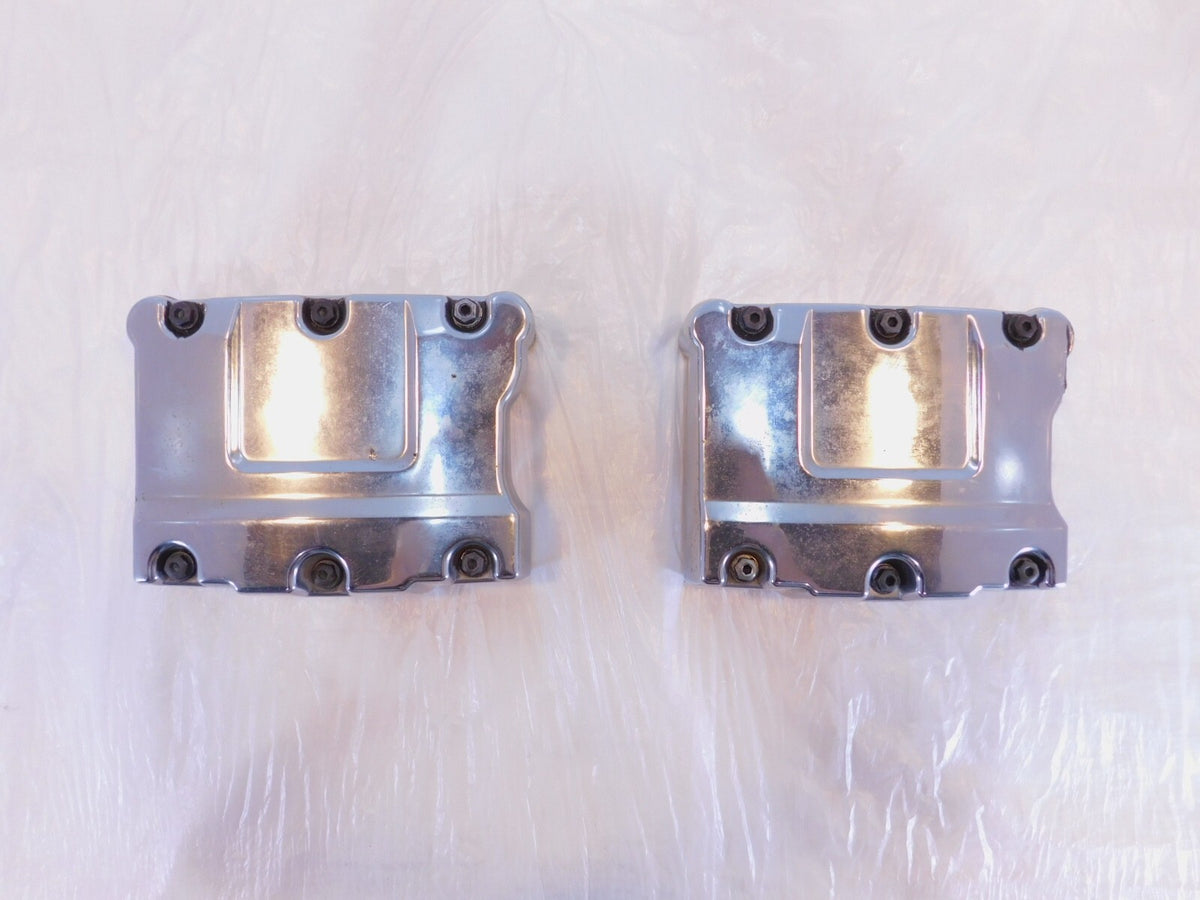 Harley Road King Dyna & Softail Chrome Cylinder Head Top Rocker Boxes & Arms - C3 Cycle