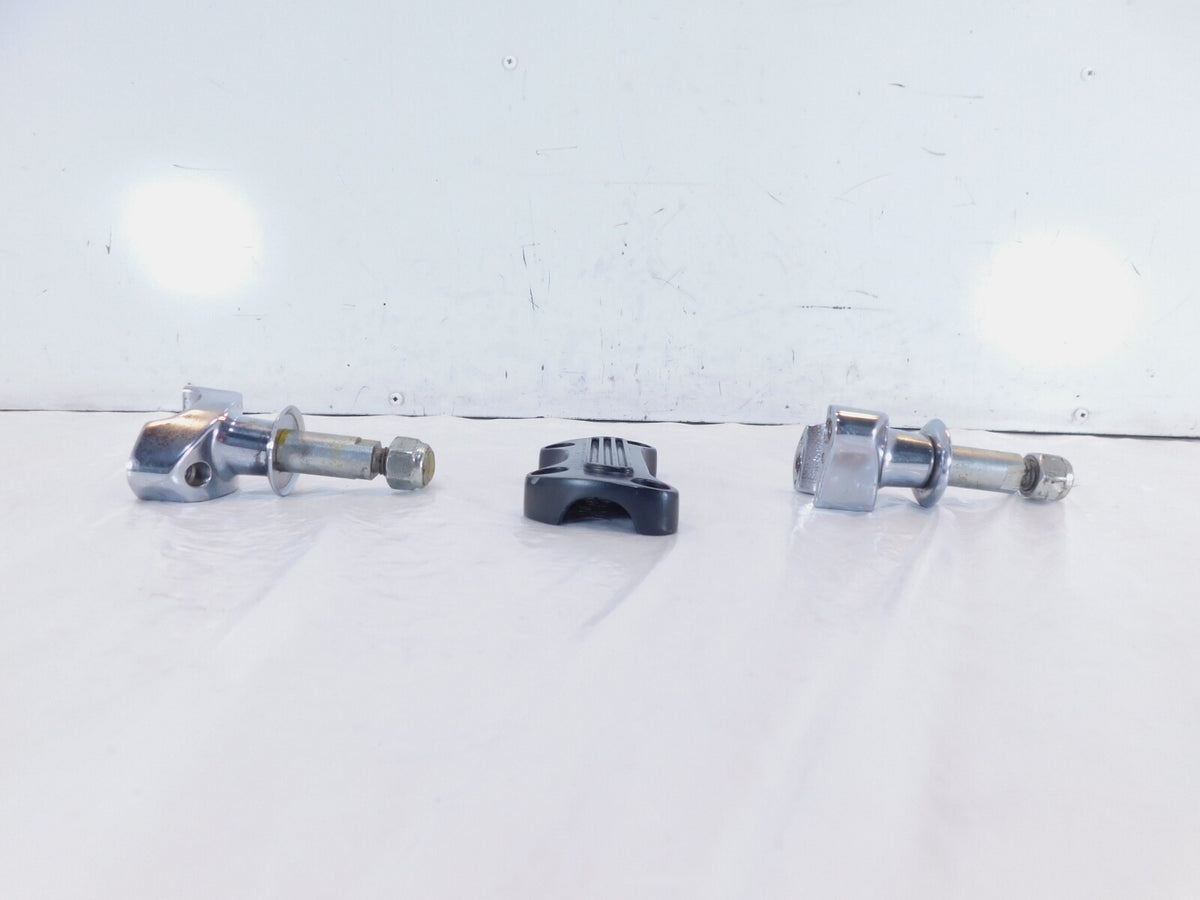 Harley Davidson Sportster 883 & 1200 Chrome & Black Handlebar Bar Riser Brackets - C3 Cycle