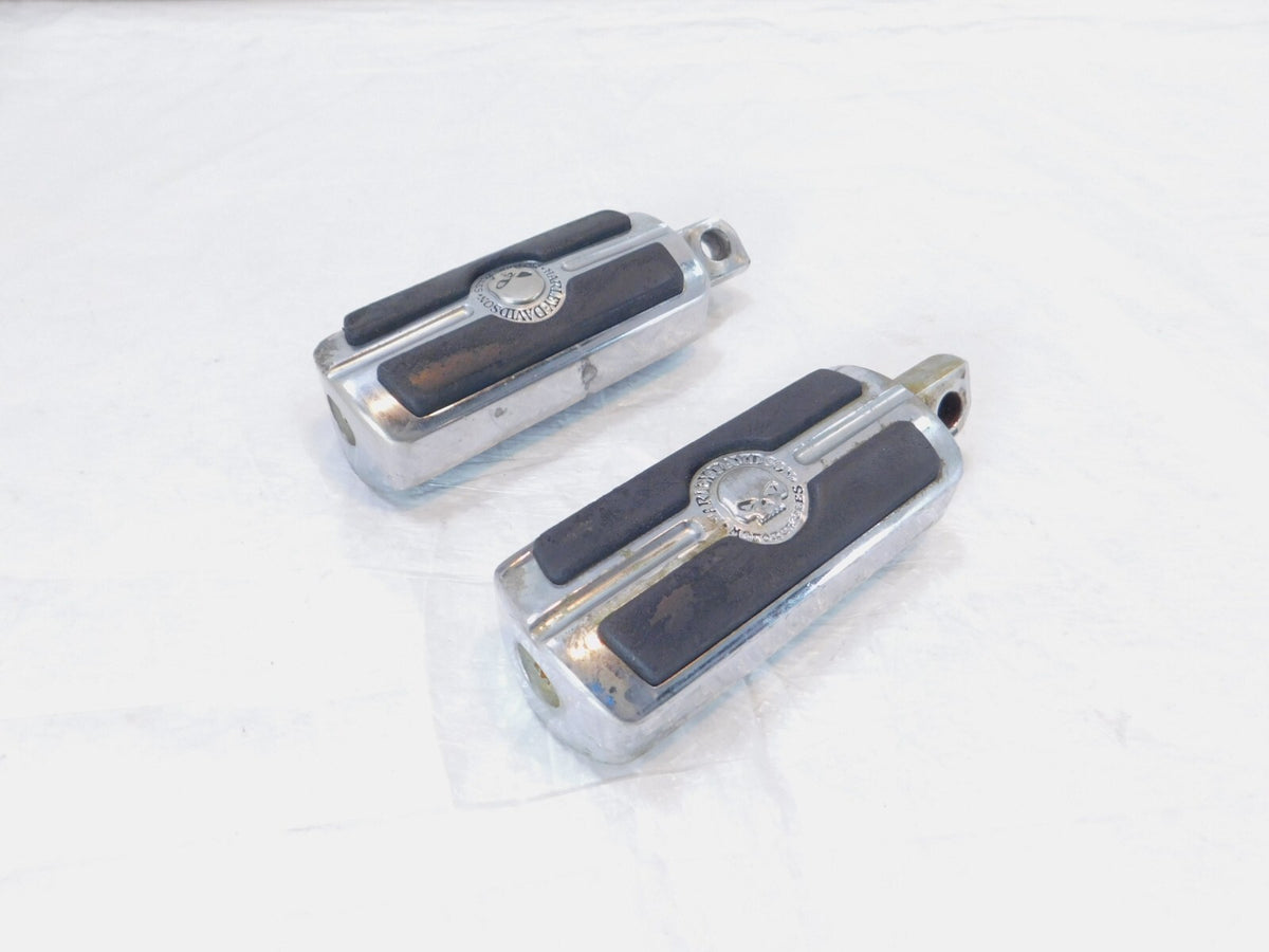 Harley Touring FXR Dyna Sportster & Softail Willie G. Skull Footrest Footpegs - C3 Cycle