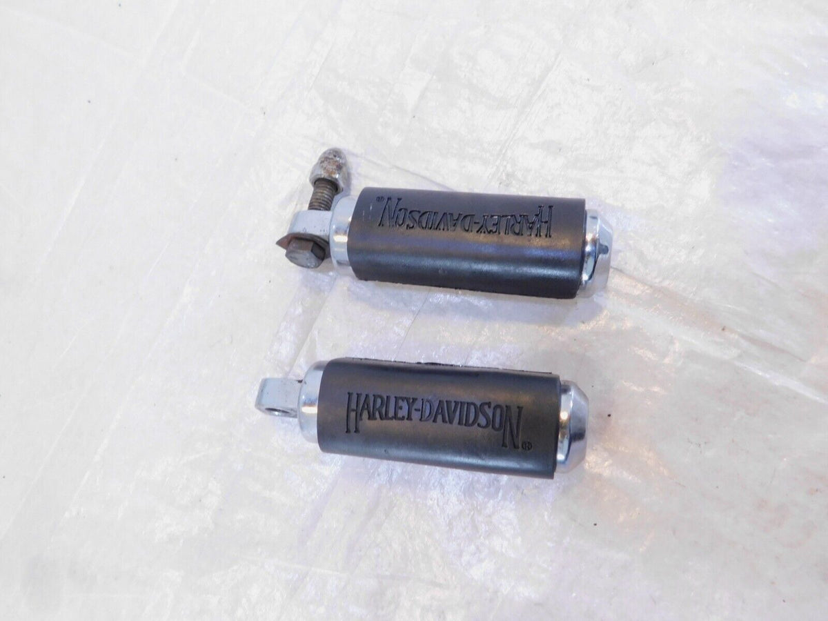 Harley Touring Dyna Sportster & Softail ISO Chrome & Rubber Footpeg Footrests - C3 Cycle