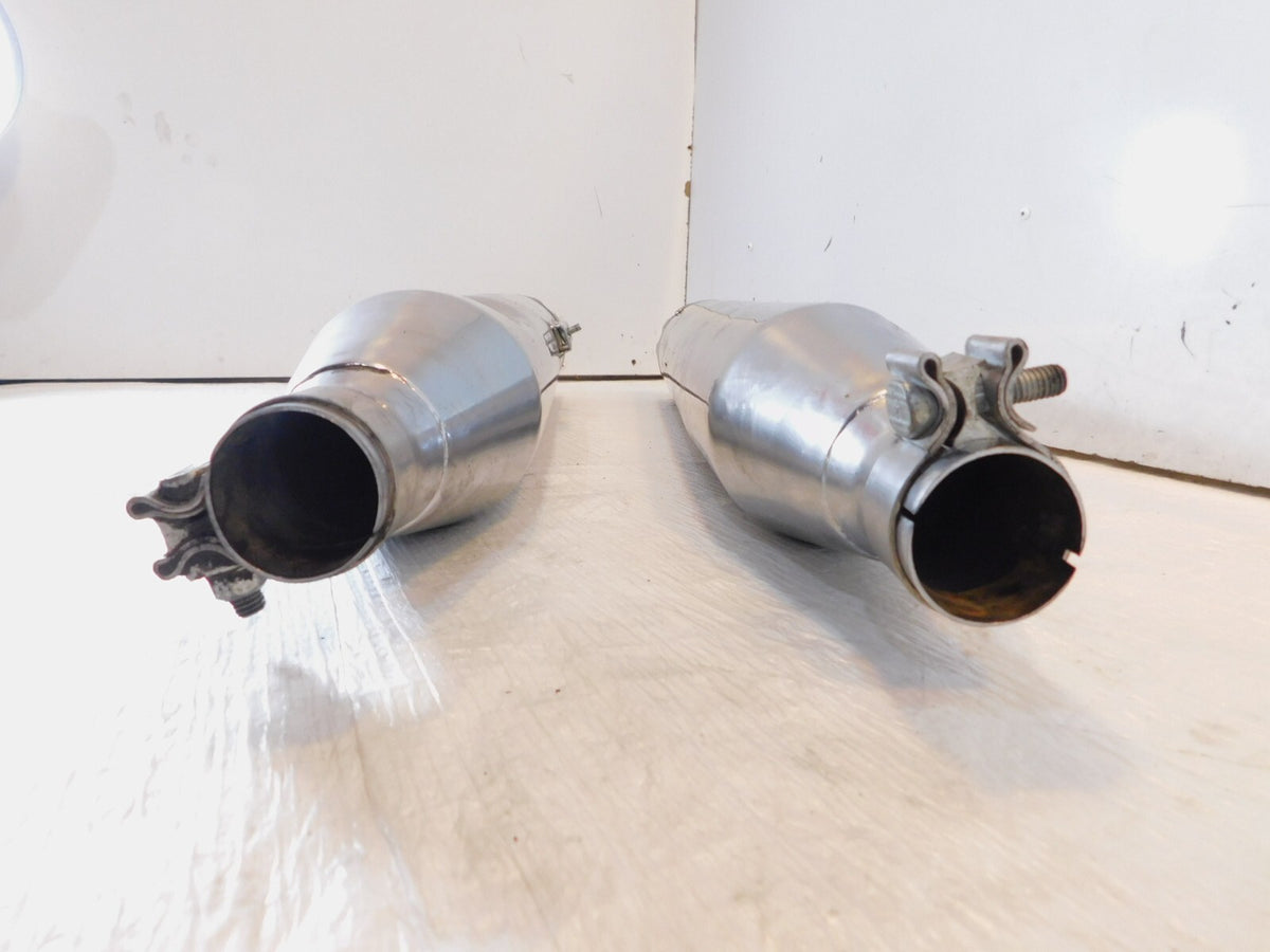 Harley Electra Glide & Road King Chrome Shark Slip on Exhaust Pipe Mufflers - C3 Cycle