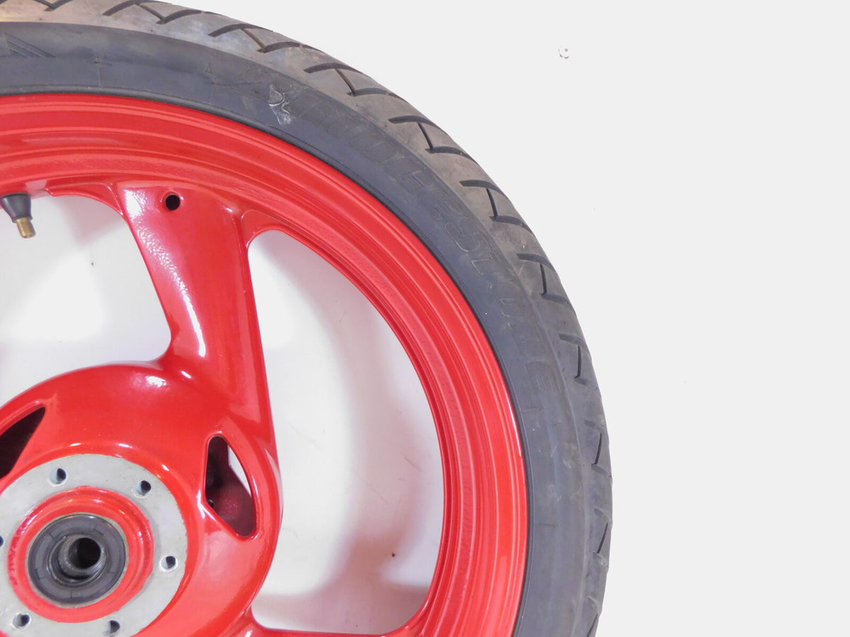 1993-1994 Yamaha FZR600R FZR600 FZR 600 Red Cast Front Wheel Rim & Hub w/ Tire - C3 Cycle