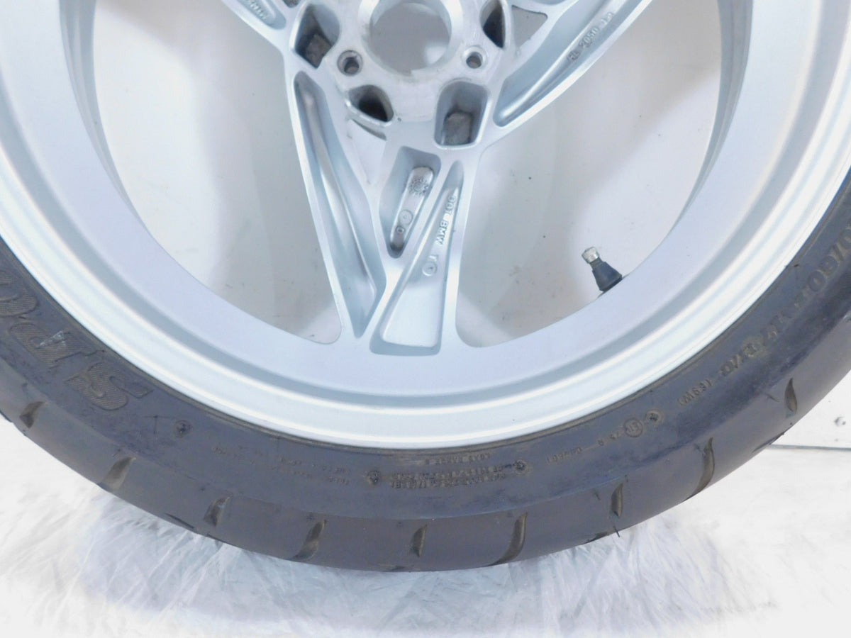2001-2005 BMW F650 CS F650CS Scarver Silver Rear Rim Wheel & Tire - 36317681009 - C3 Cycle