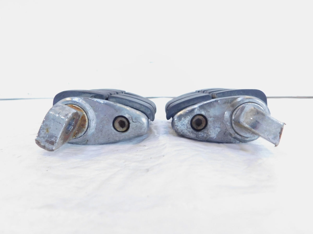 Pair Harley Touring FXR Dyna Sportster & Softail Black ISO Peg Footpeg Footrests - C3 Cycle