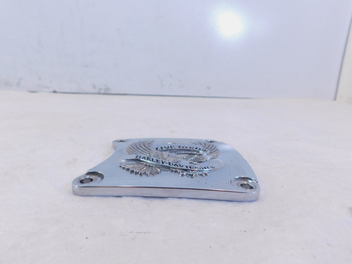 Harley Electra Glide Left Eagle Engine Chrome Clutch Primary Inspection Cover - C3 Cycle