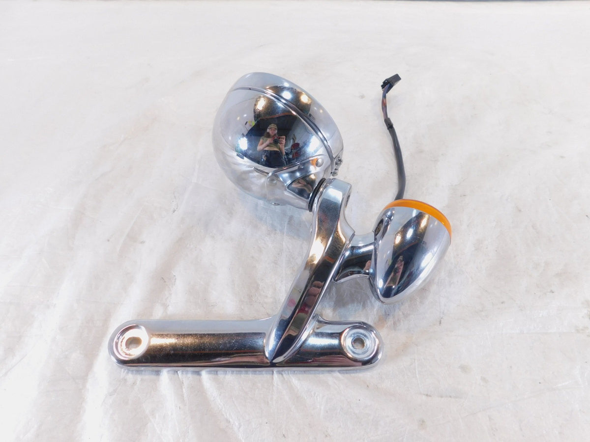 Harley FLHX Street Glide Right Chrome Auxiliary Spot Lamp w/ Turn Signal Housing - C3 Cycle