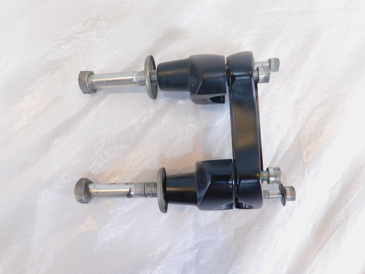 Harley Davidson Sportster 883 & 1200 & Dyna Black Handlebar Bar Riser Clamps - C3 Cycle