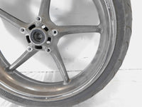 2006-2016 Triumph Daytona 675 Spoked Front Wheel Rim & Tire 3.5" x 17" - Cracked - C3 Cycle