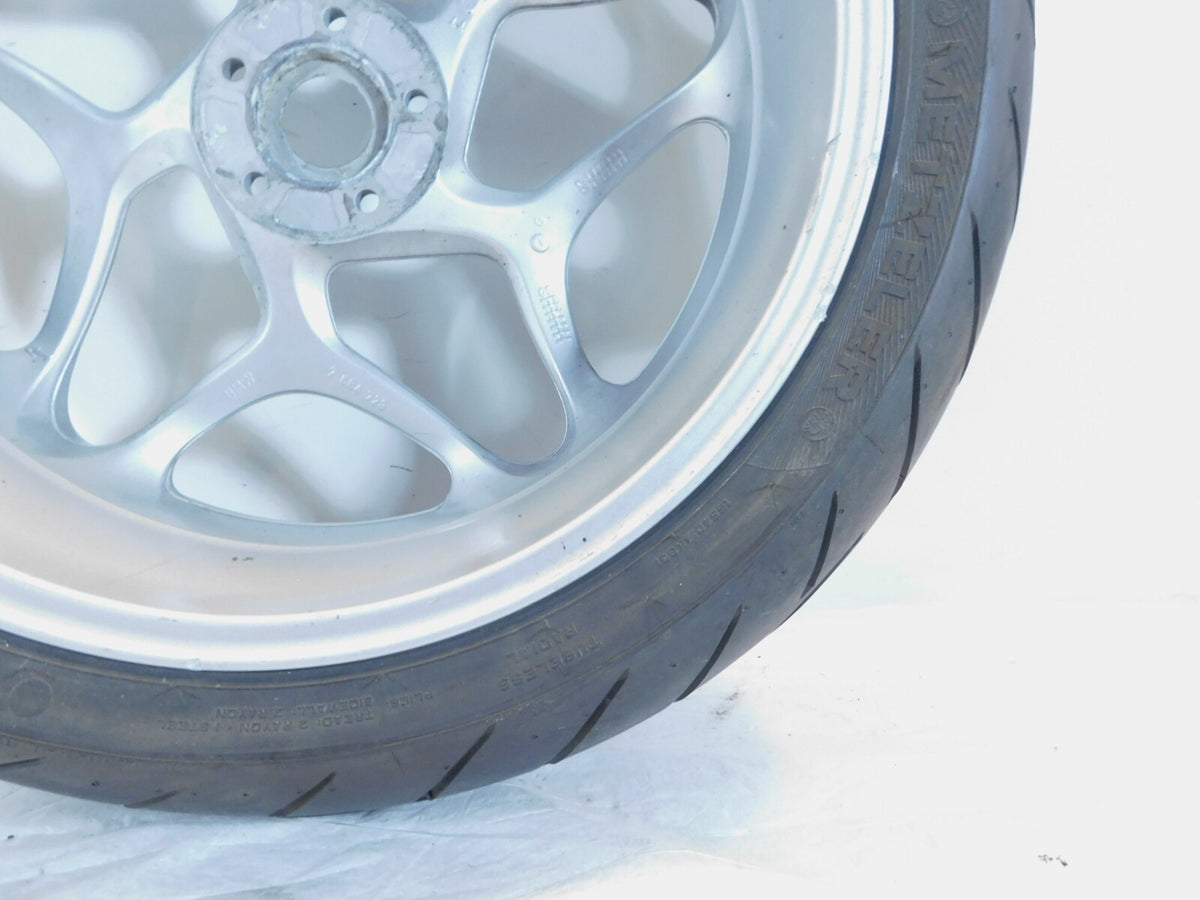 2005-2013 BMW F800ST Silver Cast Rear Wheel Rim & Tire - 36317684724 - C3 Cycle