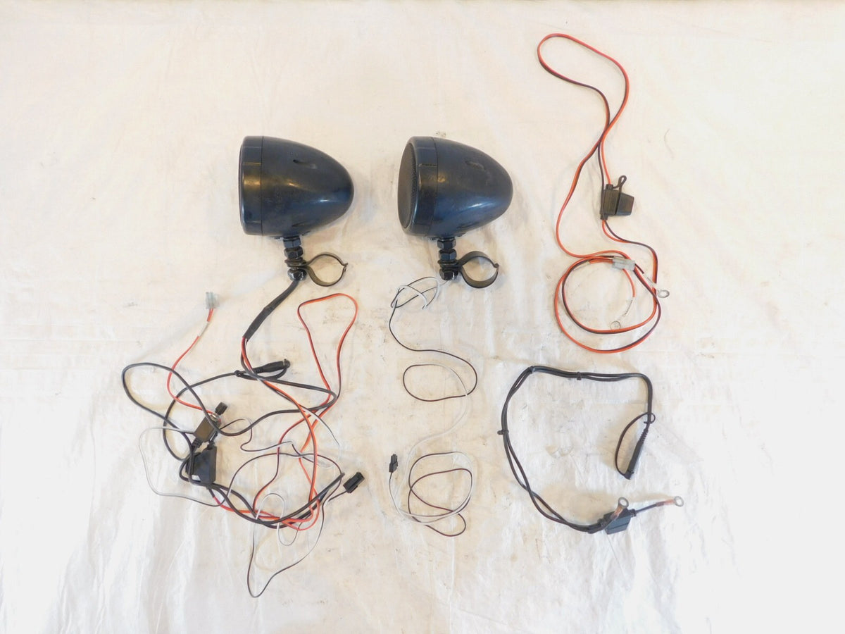 Harley Davidson Road King Softail Dyna Sportster 1" Handlebar Mounted Speakers - C3 Cycle