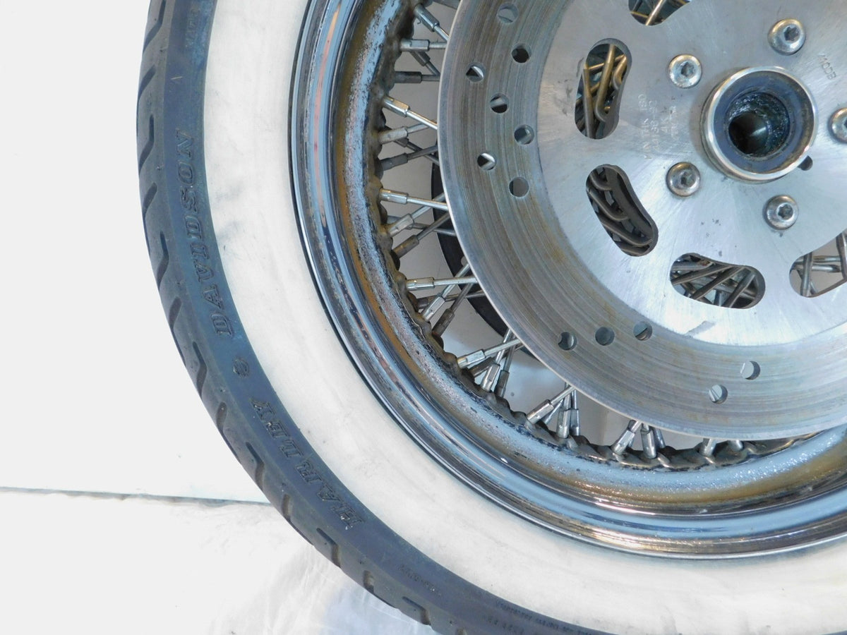 Harley Davidson EVO Touring Electra Glide Chrome Laced Front Wheel Rim & Tire - C3 Cycle