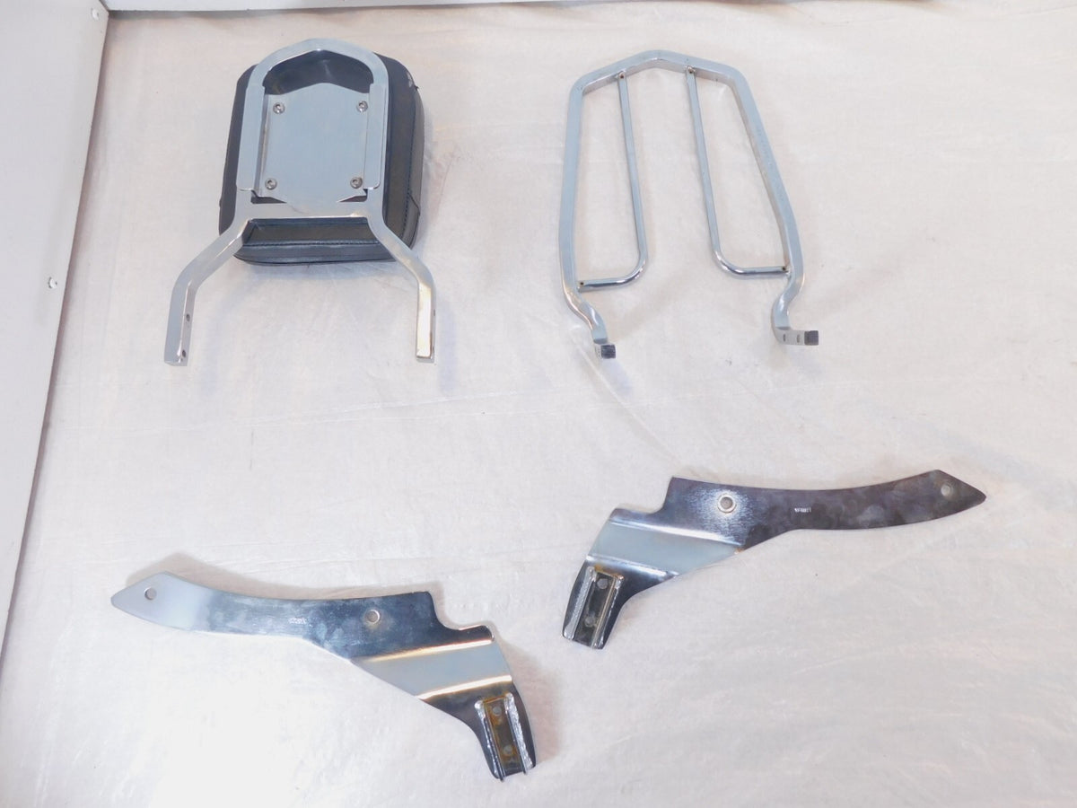 Yamaha V-Star 650 XVS650 Custom Rear Passenger Sissy Bar Backrest & Luggage Rack - C3 Cycle